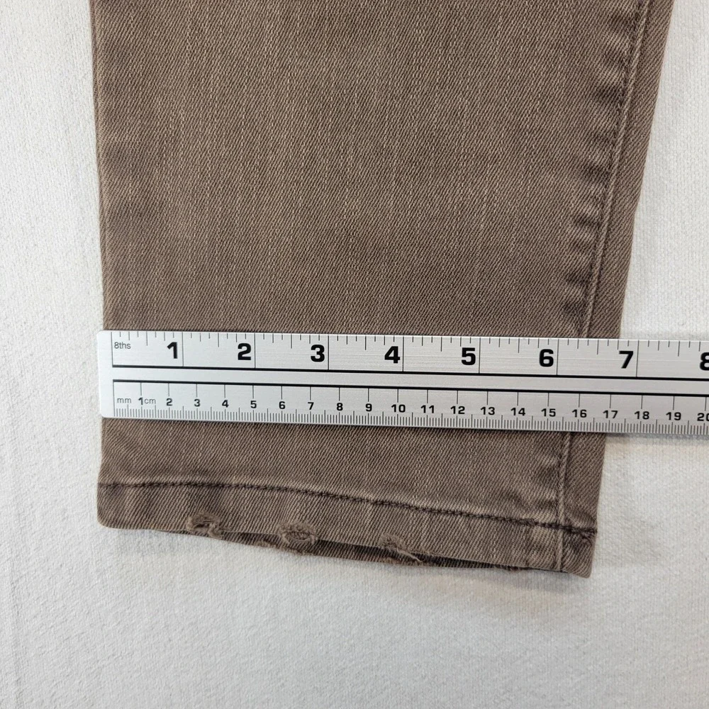 Democracy Jeans Womens 6 Brown Straight Leg Ab Technology Stretch Denim